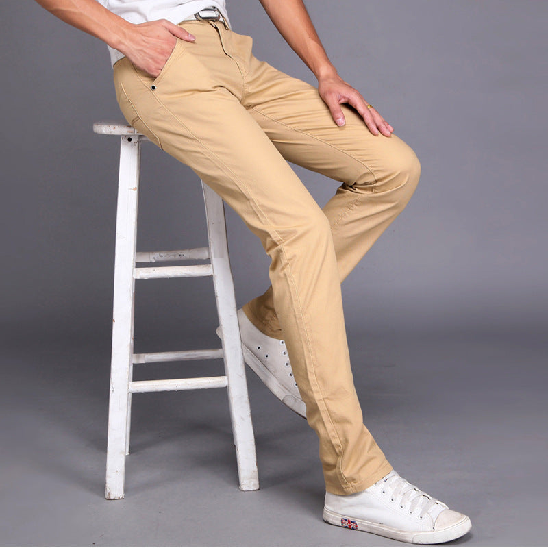 Men's trousers straight slim casual pants show dress