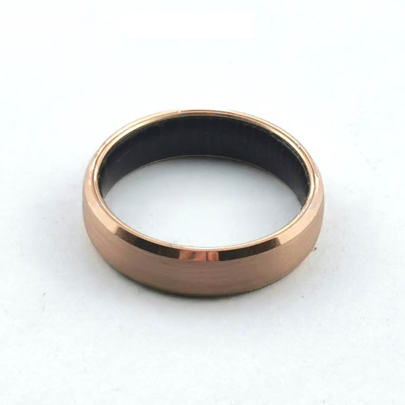 Men Tungsten Carbide Ring Rose Gold Band Ring