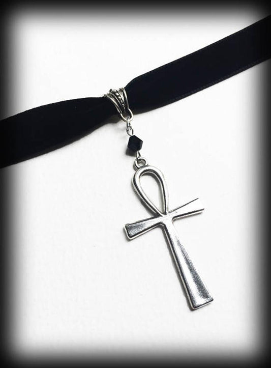 European And American Glossy Ancient Egyptian Cross Mens Necklace