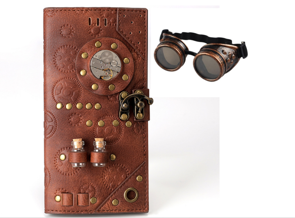 Steampunk ladies long wallet