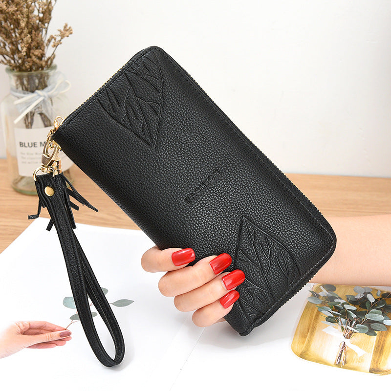 Ladies Long Leather Multifunctional Leather Wallet