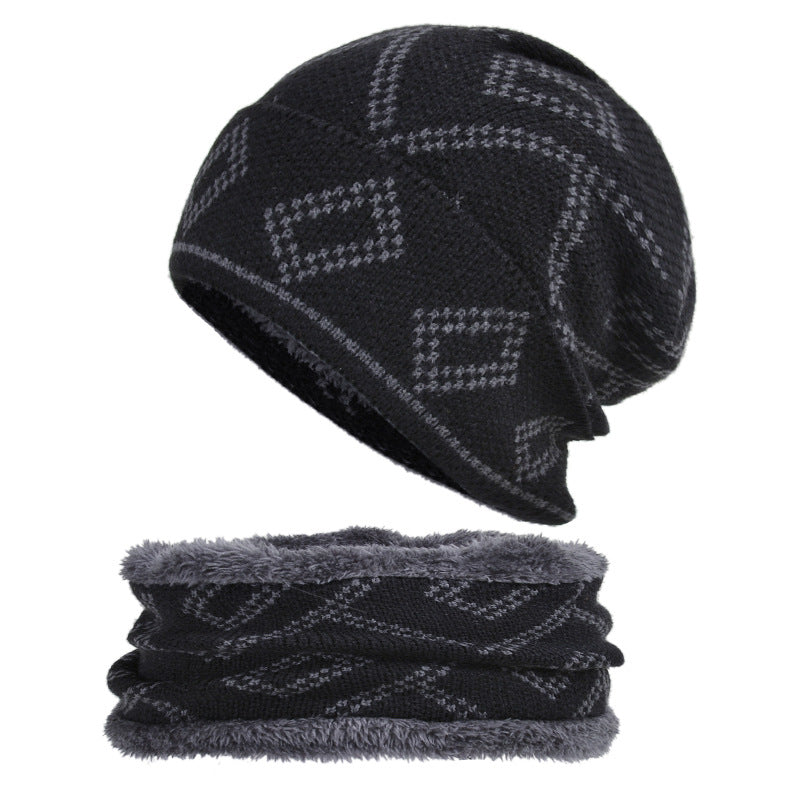 Hedging Hat With Thick Square Pattern To Keep Warm