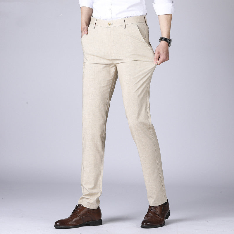 Woodpecker Middle-aged Thin Men''s Pants Summer Non Ironing