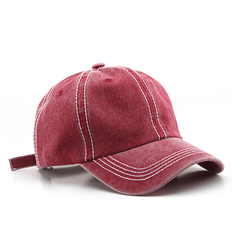 Washed And Distressed Light Board Baseball Cap Fashion Trend