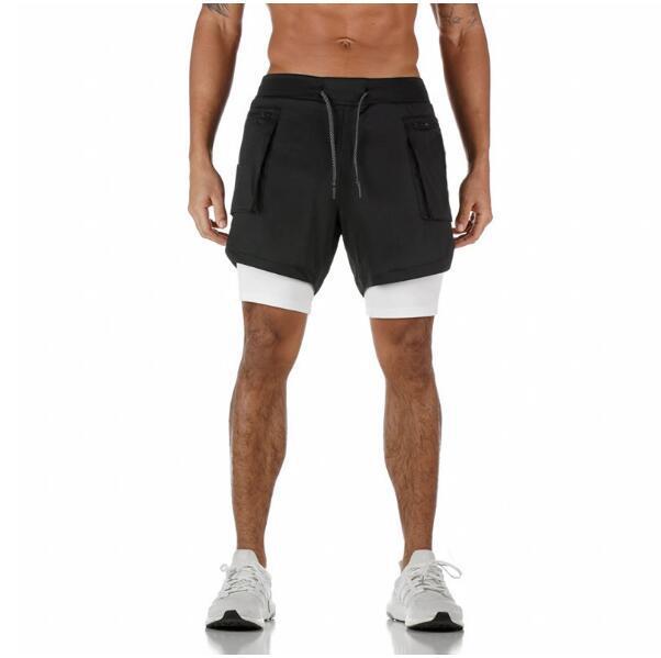 Double-layer running training shorts