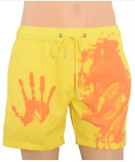 Men's oversize swimming trunks warm color sensitive shorts