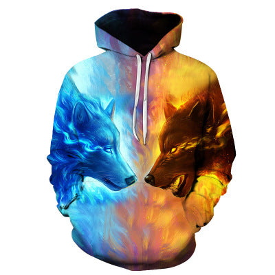 Wolf Printed Hoodies Men 3D Sweatshirt