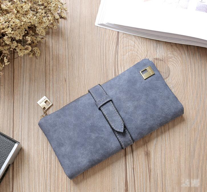 Leather Zipper Long Women Wallet