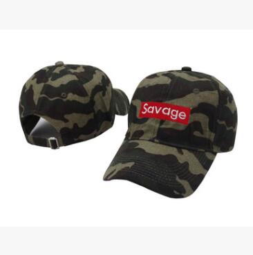 Sauvage Casquette de baseball Broderie Hommes Papa Chapeau Coton Os Femmes Snapback Casquettes Hip Hop Soleil Style De Mode Kpop Camouflage Caps