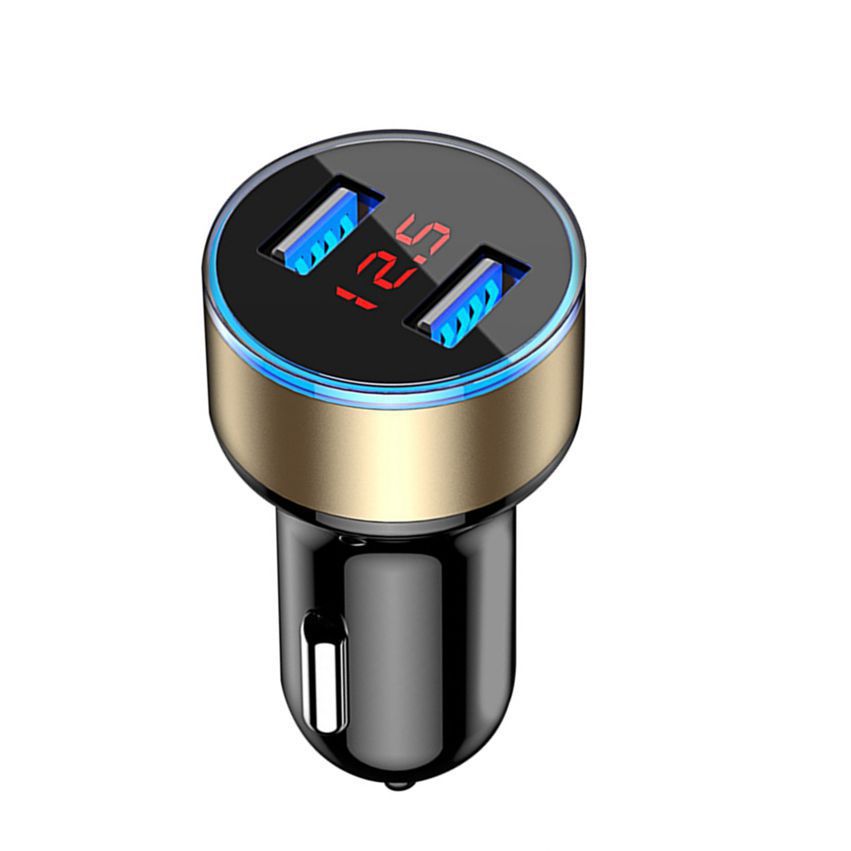 Aluminum Alloy Car Charger Digital Display Car Charger