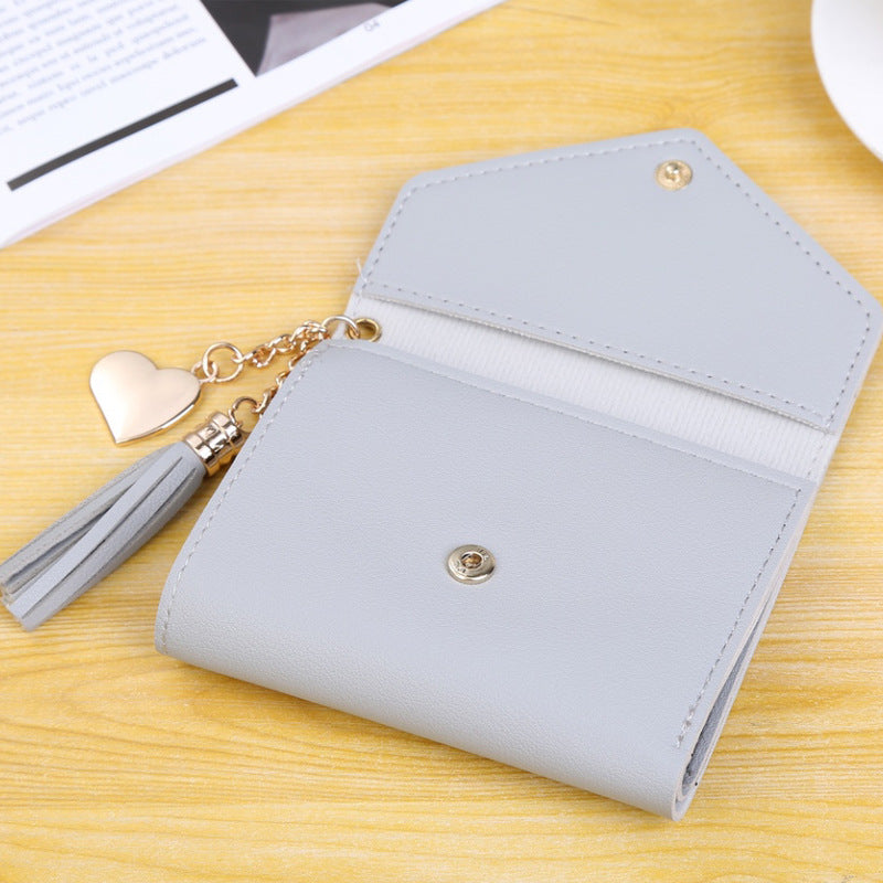 Tassel pendant love wallet