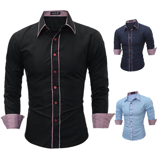 Simple Solid Color Mens Shirts