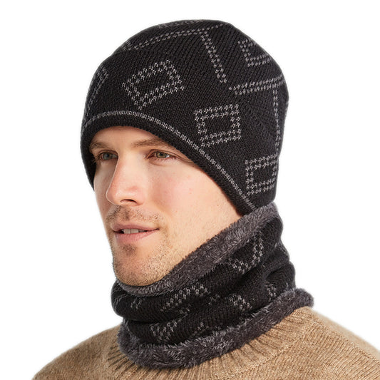 Hedging Hat With Thick Square Pattern To Keep Warm