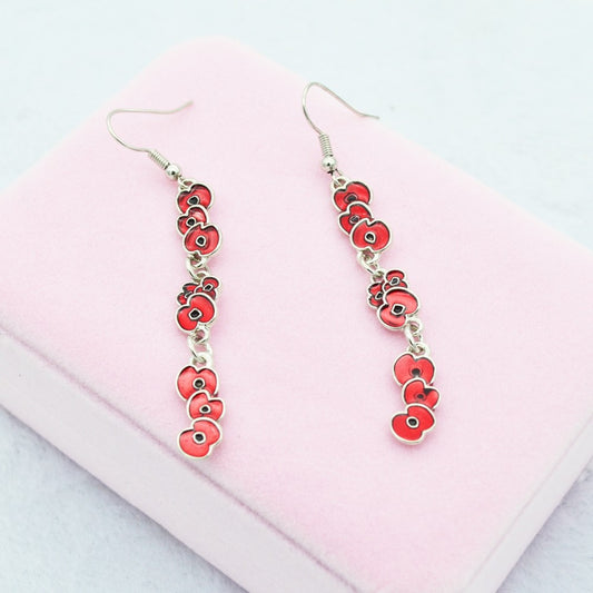 Red Dripping Earrings Jewelry Women