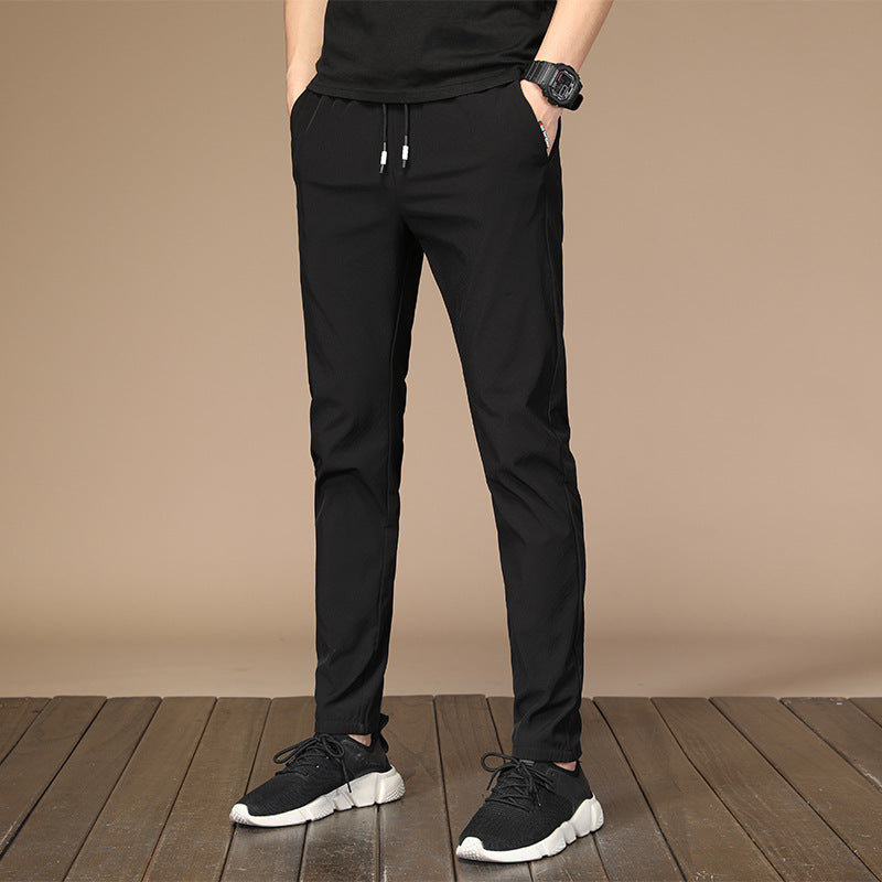 2021 Summer New Ice Silk Casual Pants Men