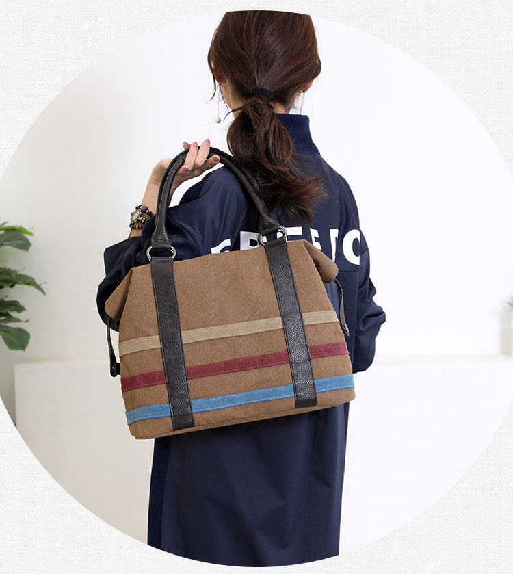 New Bags for women canvas bag casual luxury handbags women bags designer Boston Bags Ladies Weekend Handbags Large Shopping