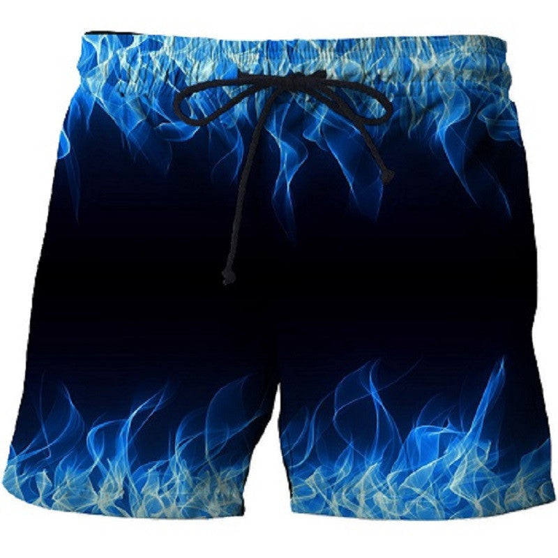 3D Shorts Fun Printing Breathable Sports Swimming Trunks Men