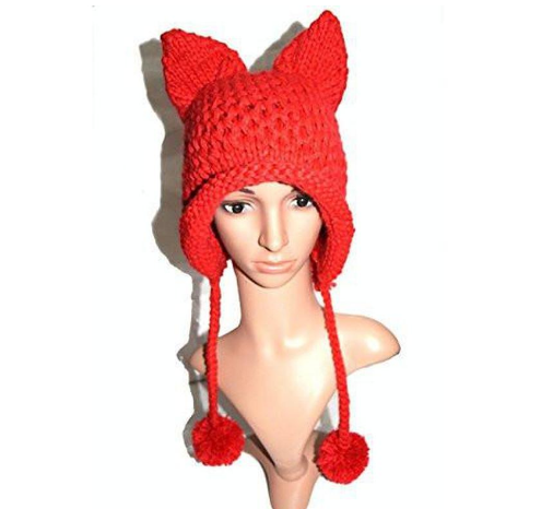 Handknitted Cat Toorie Beanie