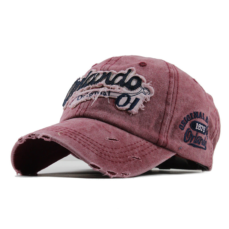 Cotton Washed Letter Cap