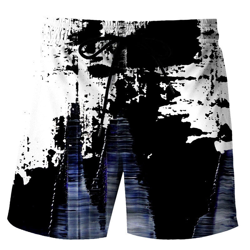 Summer New Men's Beach Shorts 3D Creative Printing Casual Shorts