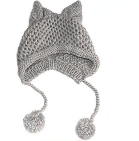 Handknitted Cat Toorie Beanie