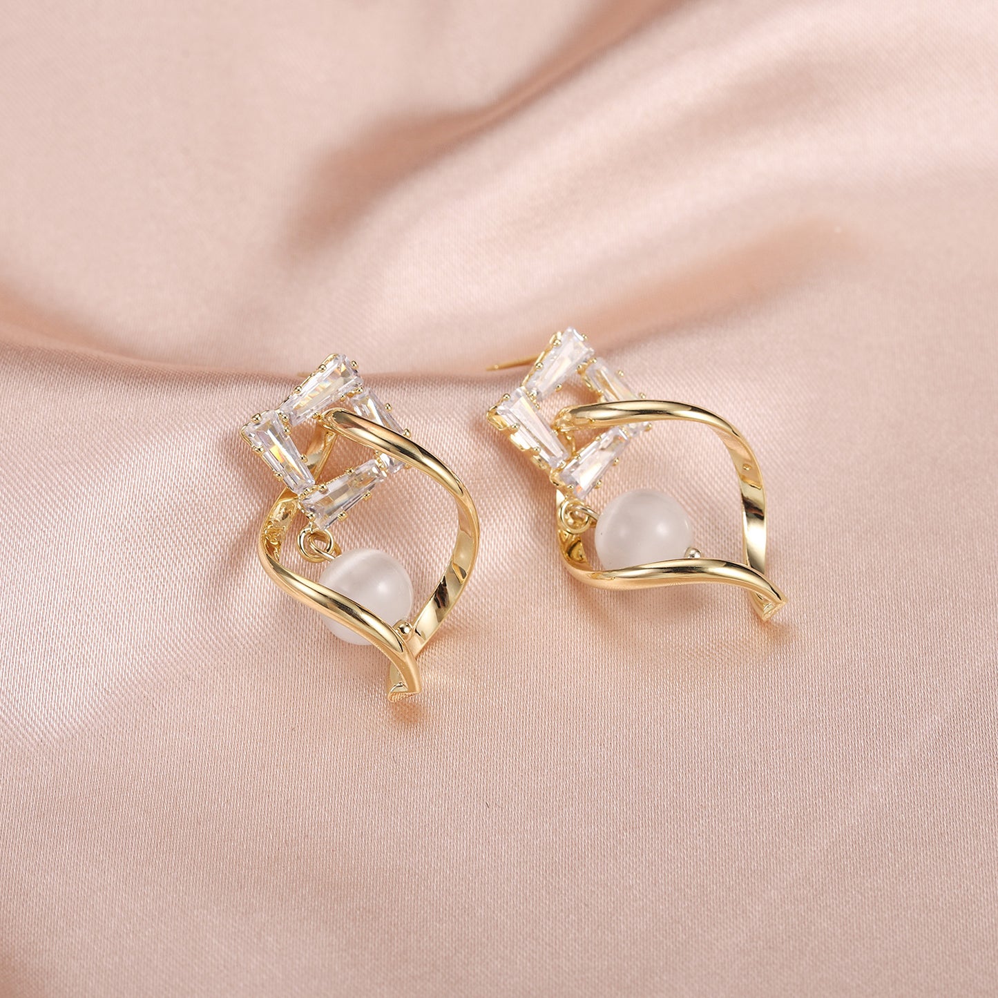 Opal Butterfly Stud Earrings Women