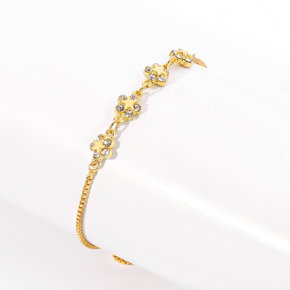 Zircon Petal High Sense Bracelet Women