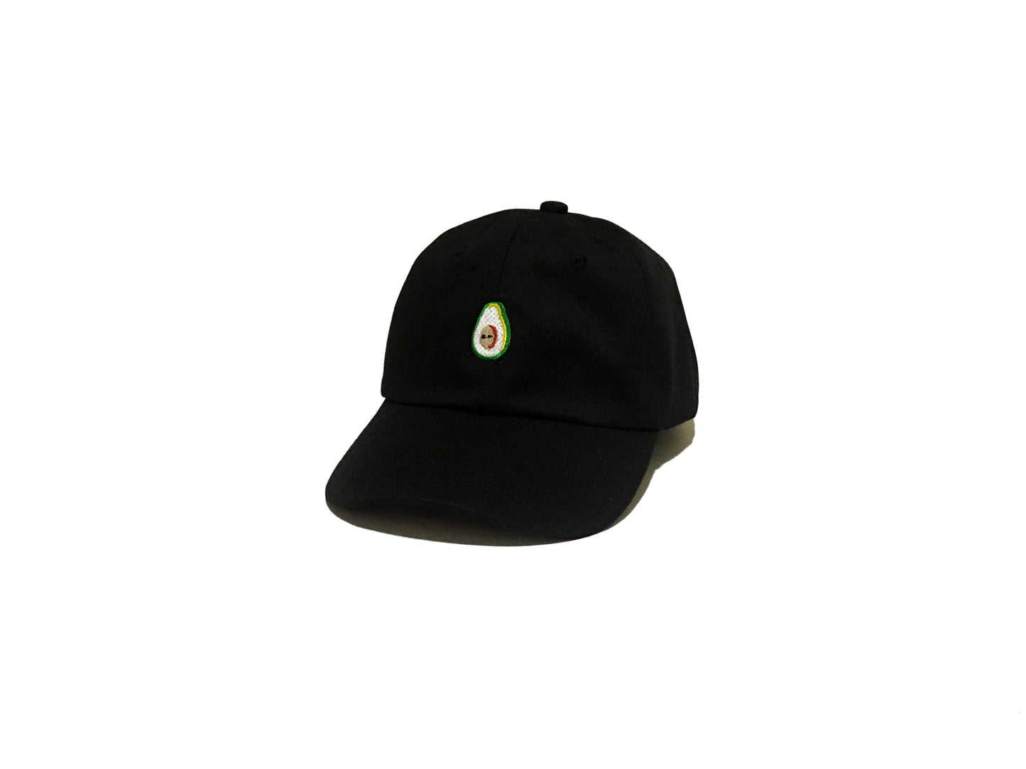 Avocado Baseball Cap With Embroidered Expression Casual Soft Top Style Curved Brim Cap