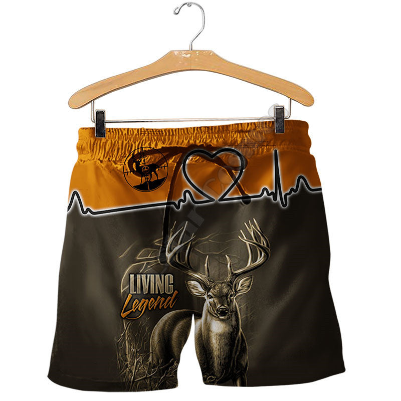 Digital men's printed pattern shorts