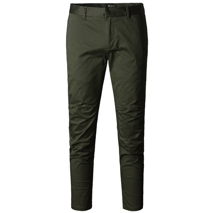 Autumn new three-dimensional cut military green pants men's casual pants men's slim narrow pants nine pants K534