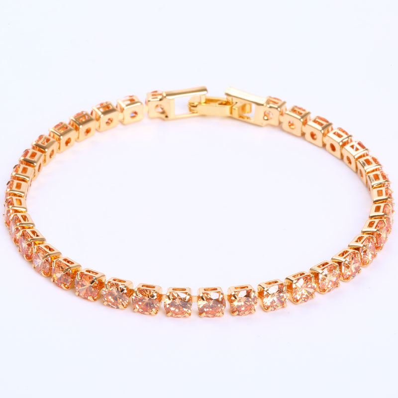 Cubic Zirconia Tennis Bracelets Iced Out Chain Crystal Bracelet Women Men Gold Bracelet Jewelry