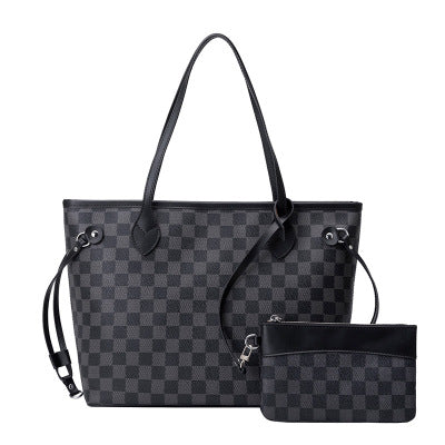 Large Retro Printed Plaid Checked Tote Bag Womens Shoulder Handbag Ladies Luxury Fashion Bags