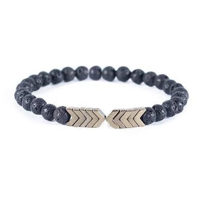 Purple Arrow Men and Women Natural Stone Bracelet Volcanic Stone Magnet Bracelet