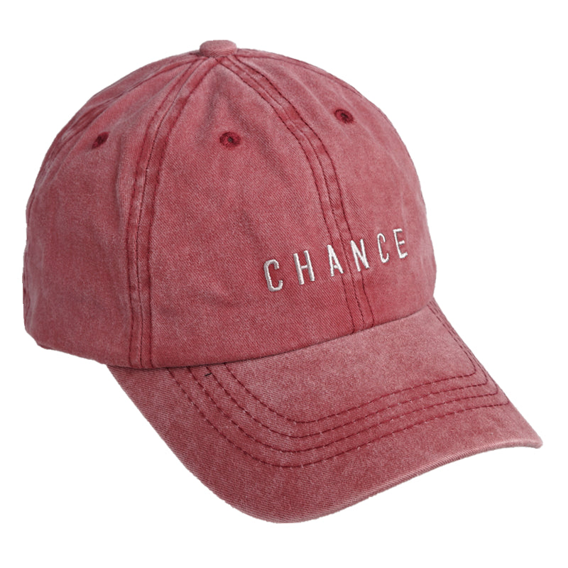 Alphabet embroidery soft top cap