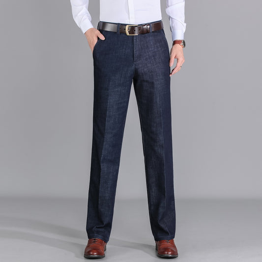 Autumn And Winter Loose Straight Daddy Trousers Middle-Aged Men Casual Pants