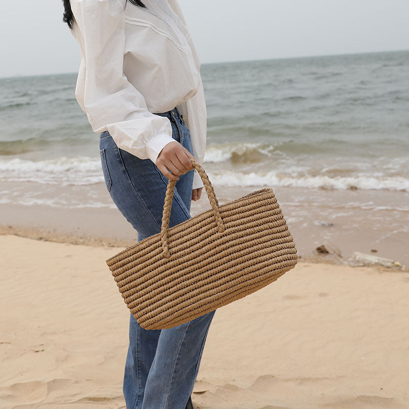 Ladies Straw Large Capacity Seaside Beach Bag