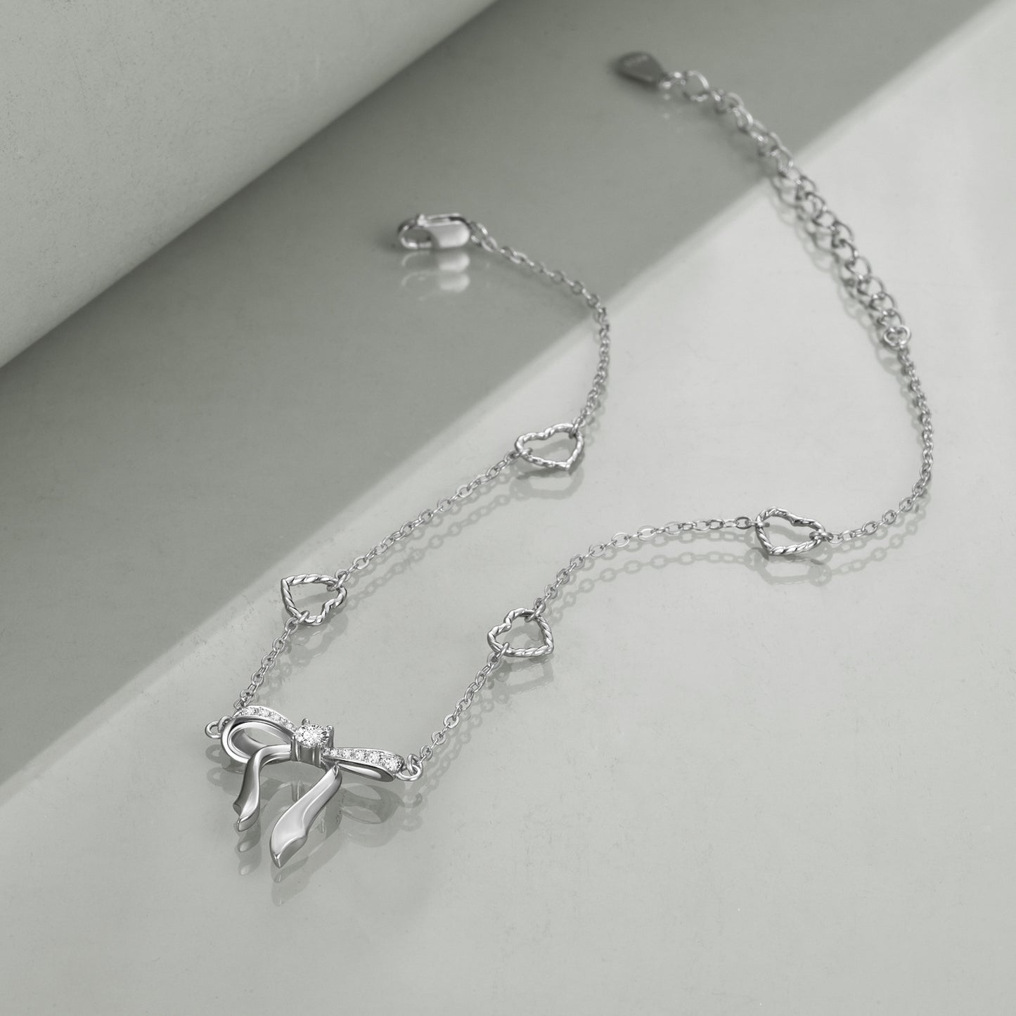 Bow Anklet Sterling Silver Anklet for Women Gifts for Women Girls