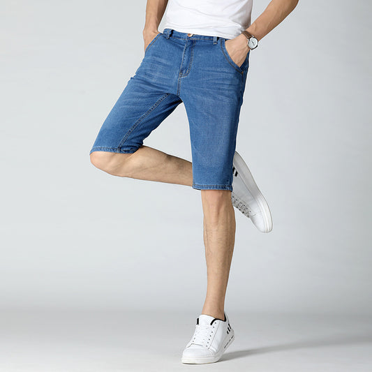 Stretch And Breathable Denim Shorts