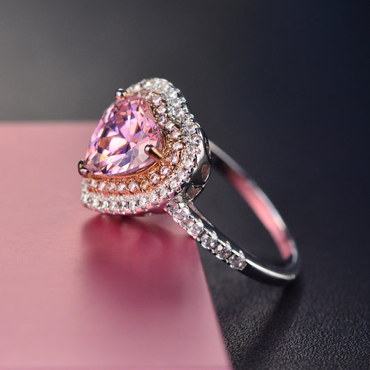 Love Full Diamond Zircon Ring Women