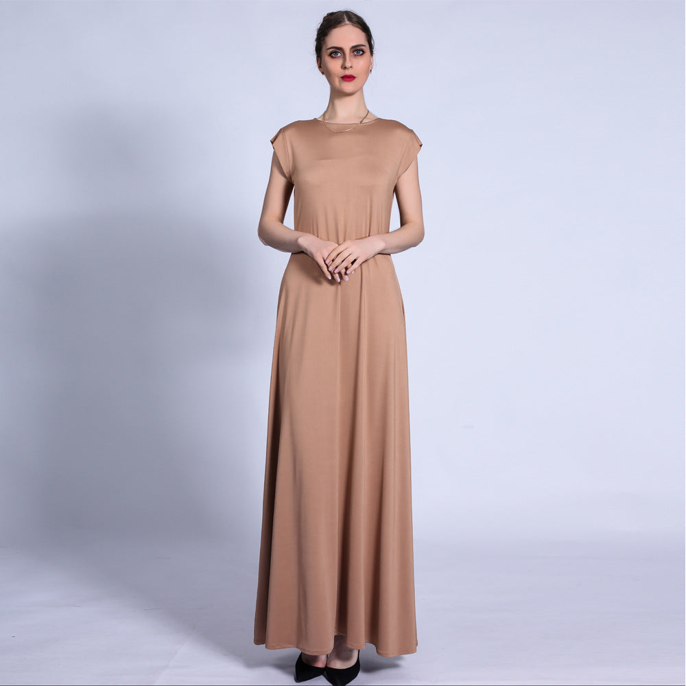 Base Skirt Basic Sleeveless Long Dress Women