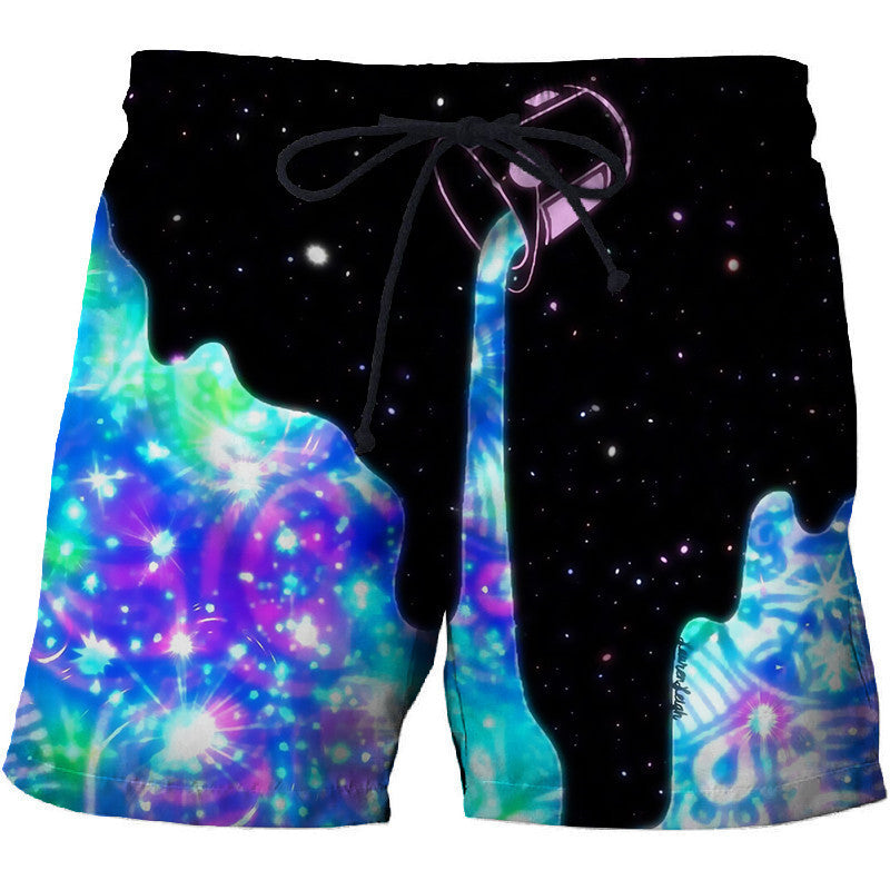 3D Shorts Fun Printing Breathable Sports Swimming Trunks Men