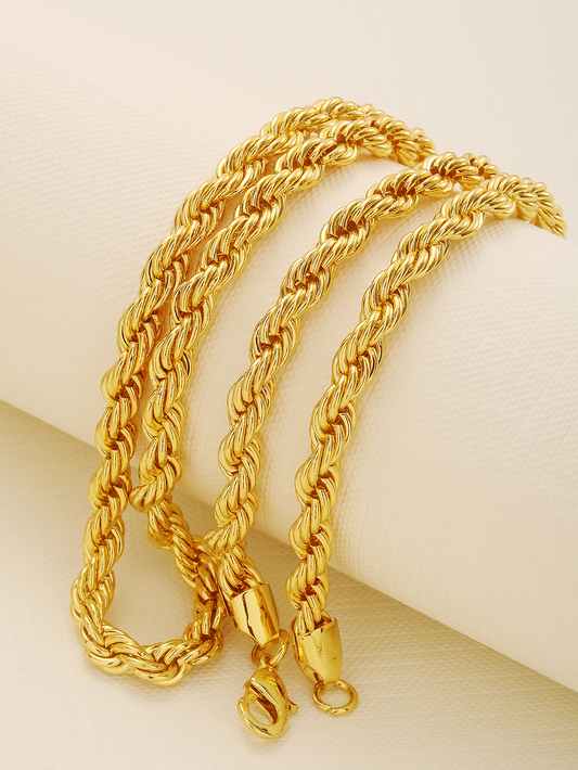Cool gold twist necklace for men