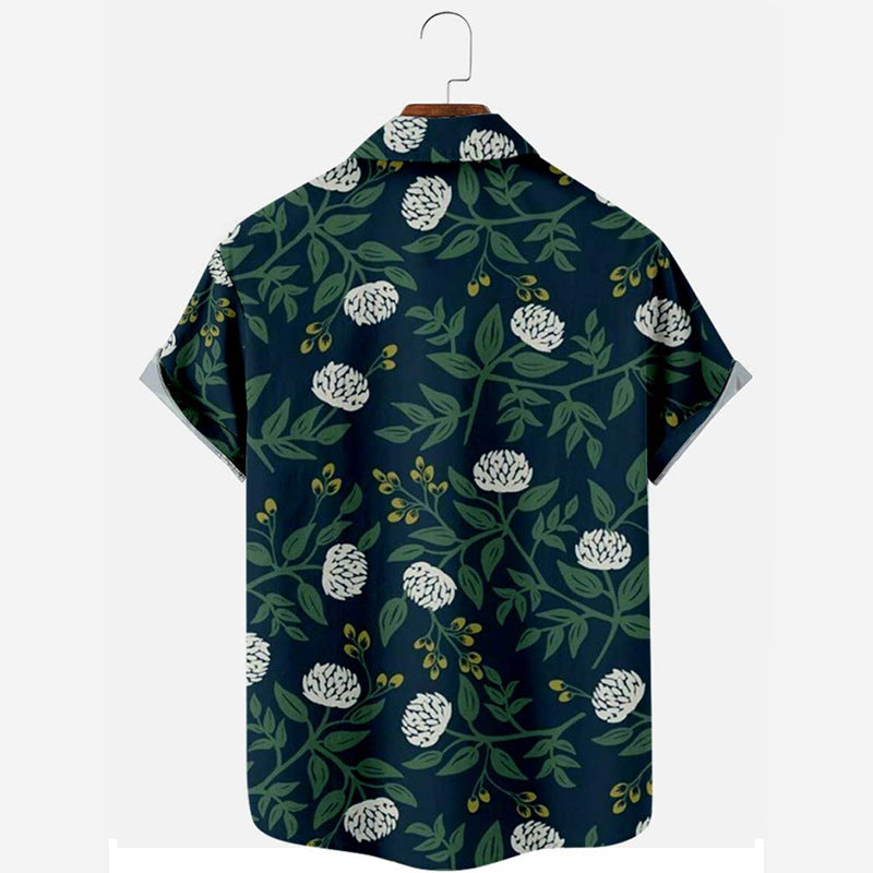 Men's Loose Print Beach Fashion Casual Shirt