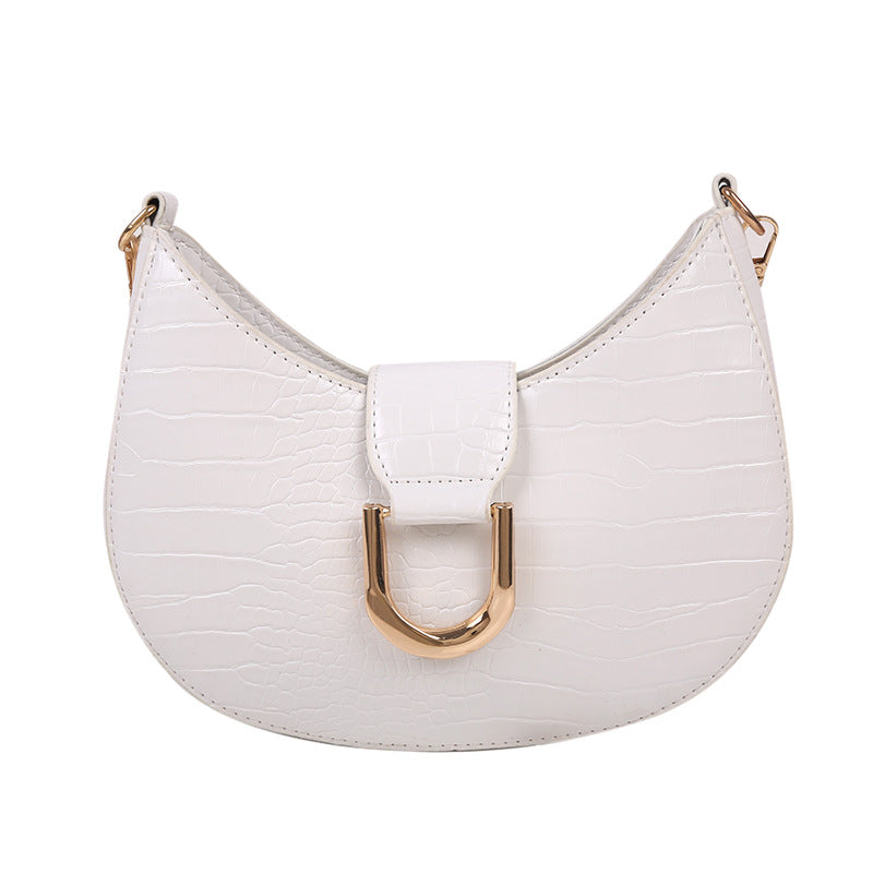 Solid Color New Texture Baguette Bag Underarm Bag