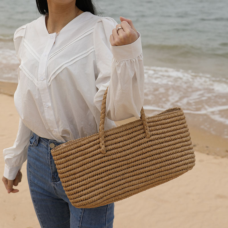 Ladies Straw Large Capacity Seaside Beach Bag