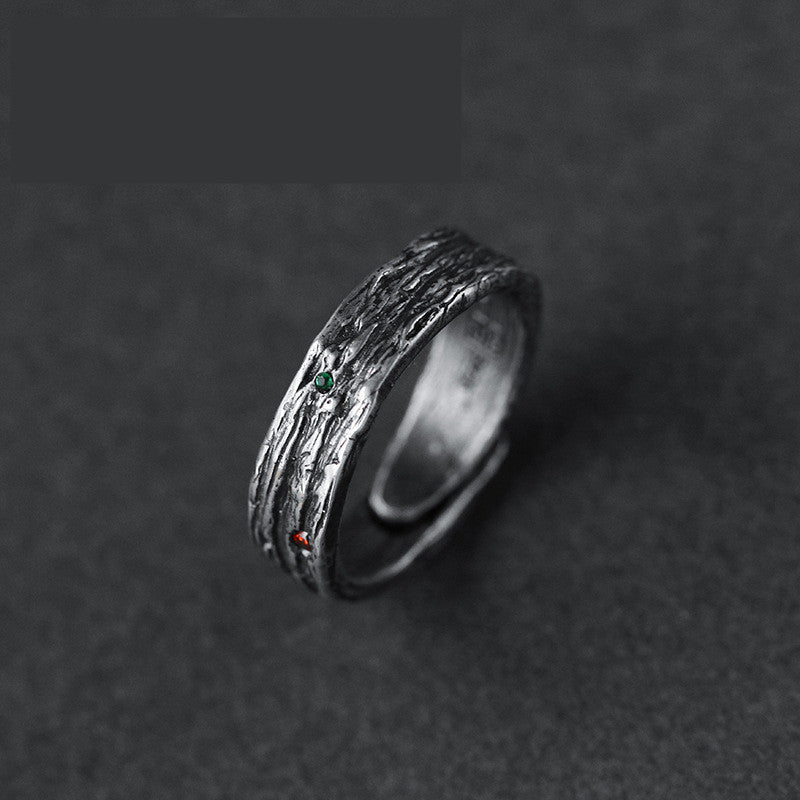 Ring Couple S925 Sterling Silver Literary Ring For Men And Women