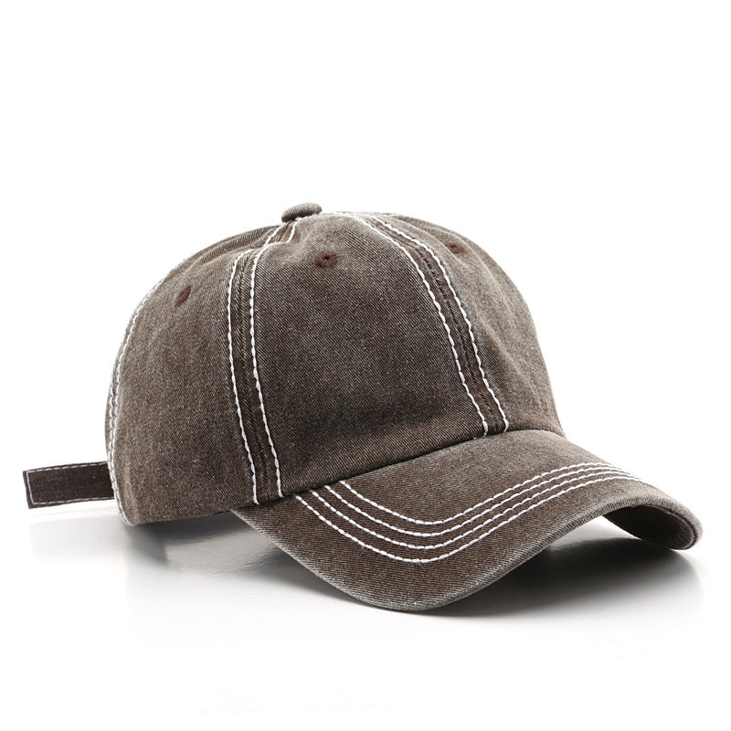 Washed And Distressed Light Board Baseball Cap Fashion Trend