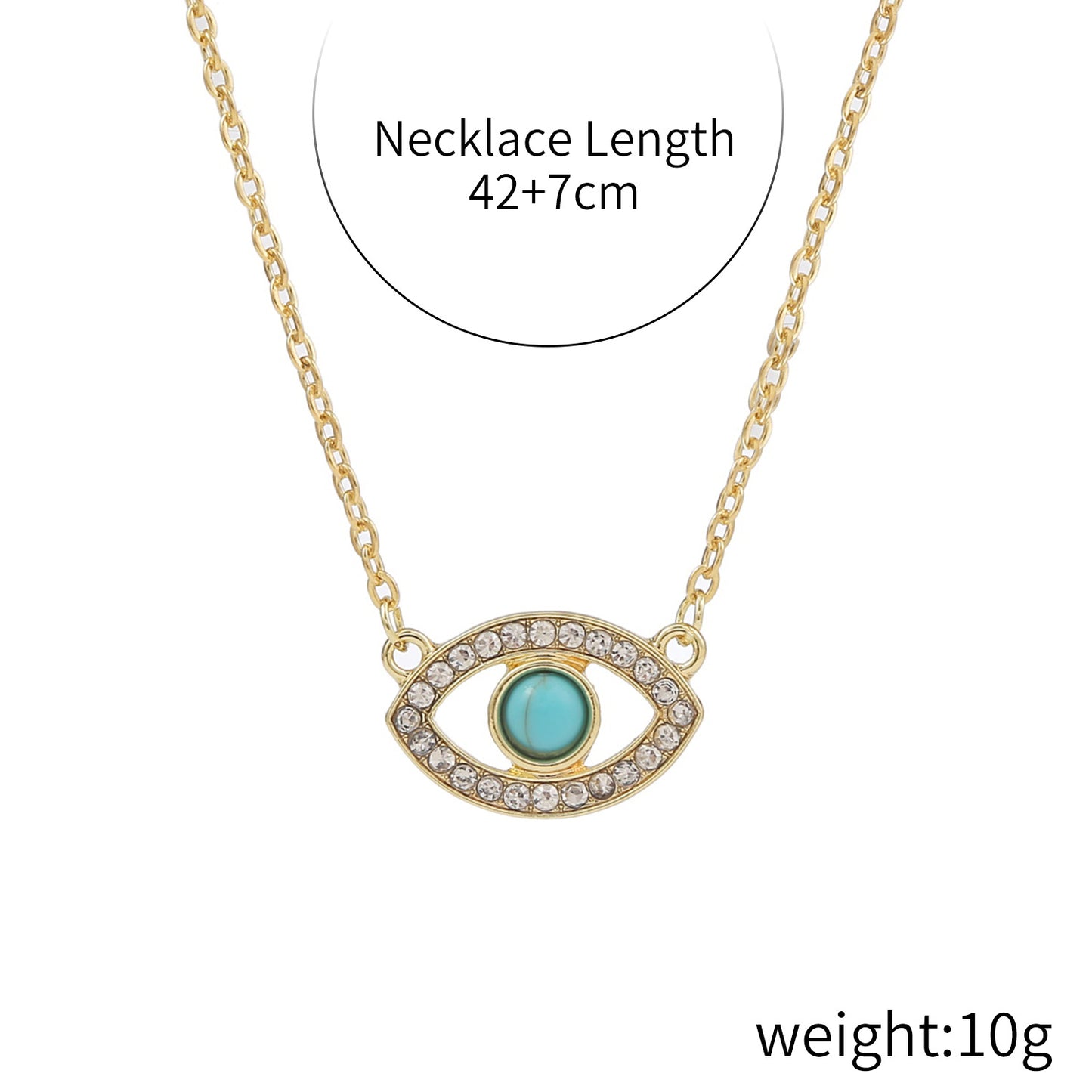 Geometric Angel Eyes Necklace Women