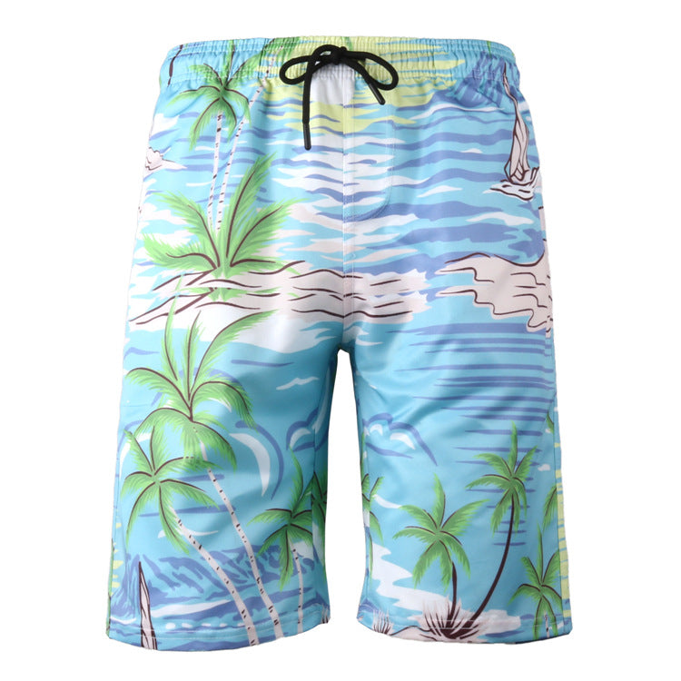 Men's Beach Pants Printed Casual Sports Pants Creative Shorts Amazon