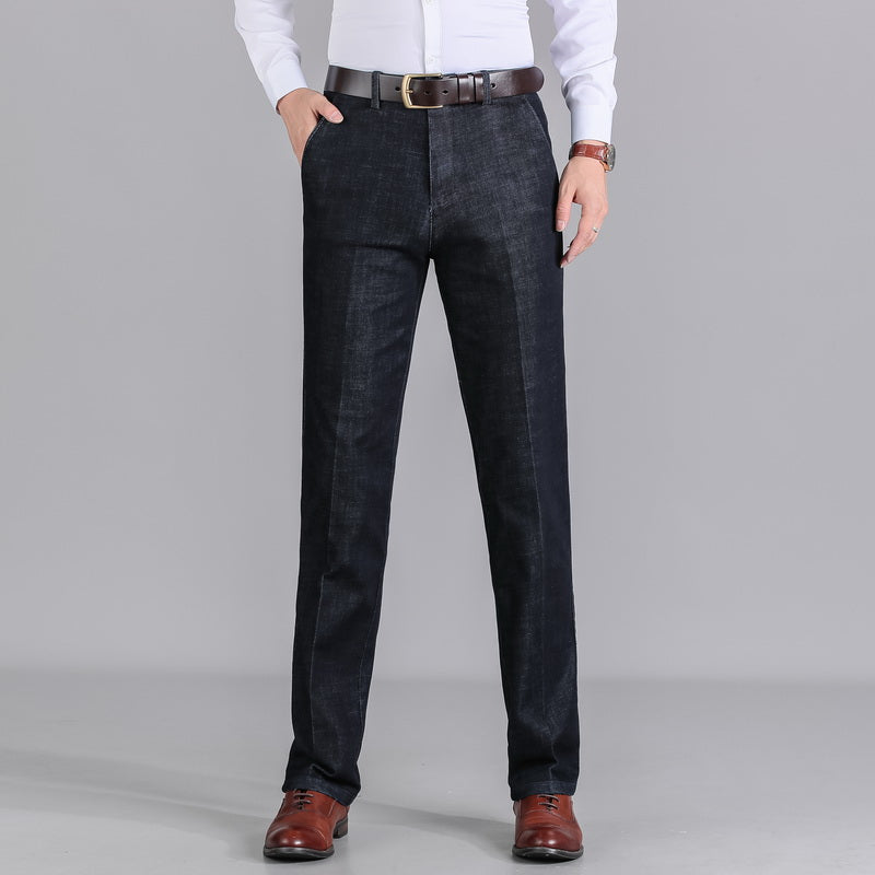 Autumn And Winter Loose Straight Daddy Trousers Middle-Aged Men Casual Pants